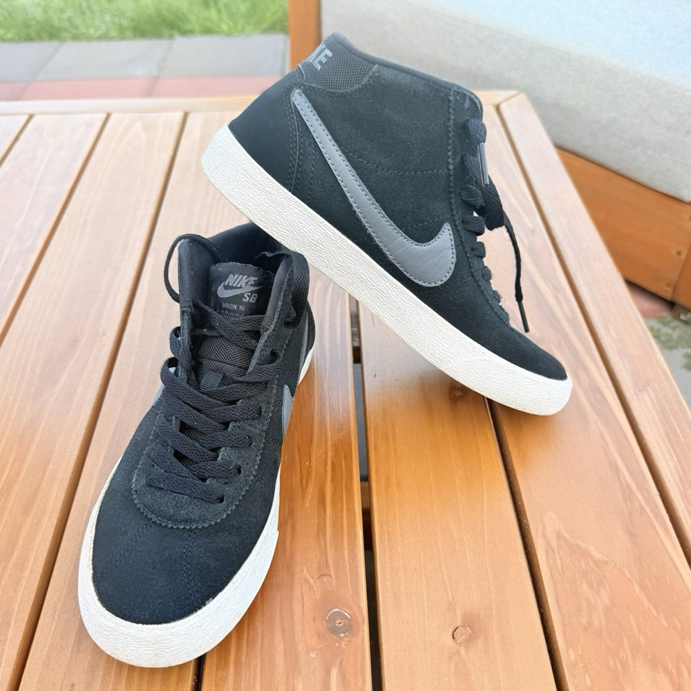 Nike Shoes Womens 7 SB Bruin High Top Skateboarding Sneakers 923112-001 Black